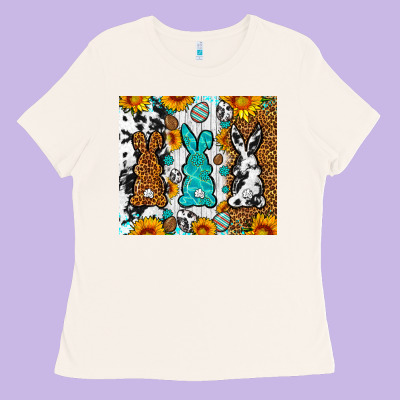 Easter Bunnies Leopard Cowhide Tumbler Easter Day Ladies Tee Designed By Neo Western