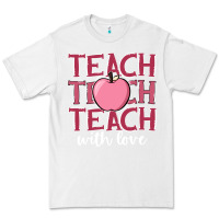 White teach with love Premium Tee - JahusDesignShop