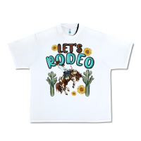 White let's rodeo Urban Heavy Tee - MaliasSmallBusiness