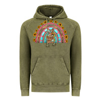Vintage Olive western easter rainbow Vintage Hoodie - Jasminsmagicworld