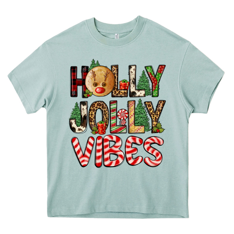 Holly Jolly Vibes Heavy Core Tee by FaDigitalArtStudio | Teevron