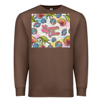 Chestnut summer vibes with sea shells Premium Sweatshirt - TumblerDesignByShophia