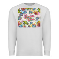 Dove Grey summer vibes with sea shells Premium Sweatshirt - TumblerDesignByShophia