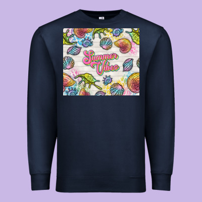 Summer Vibes With Sea Shells Premium Sweatshirt Designed By Tumblerdesignbyshophia