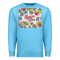 Ocean Blue summer vibes with sea shells Premium Sweatshirt - TumblerDesignByShophia