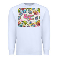 White summer vibes with sea shells Premium Sweatshirt - TumblerDesignByShophia