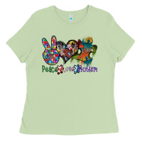 Peace Love Autism Ladies Tee | Teevron