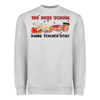 Heather Grey 100 days school Heavyweight Sweatshirt - MaliasSmallBusiness
