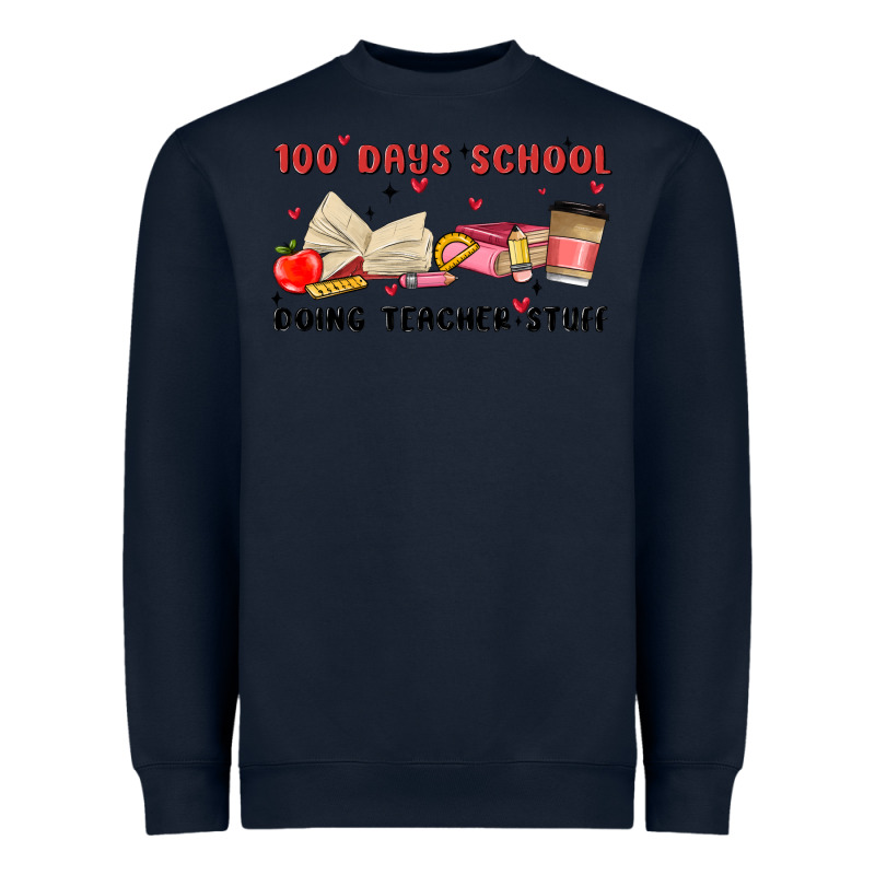 100 Days School Heavyweight Sweatshirt by MaliasSmallBusiness | Teevron
