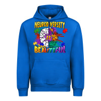 Cobalt Neurodiversity is beautiful Urban Hoodie - FaDigitalArtStudio