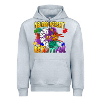 Heather Grey Neurodiversity is beautiful Urban Hoodie - FaDigitalArtStudio