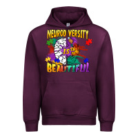Mauve Wine Neurodiversity is beautiful Urban Hoodie - FaDigitalArtStudio