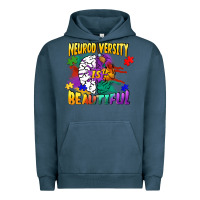 Pigment Midnight Navy Neurodiversity is beautiful Urban Hoodie - FaDigitalArtStudio