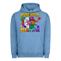 Pigment Pebble Blue Neurodiversity is beautiful Urban Hoodie - FaDigitalArtStudio