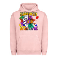 Pigment Salmon Neurodiversity is beautiful Urban Hoodie - FaDigitalArtStudio