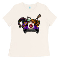Bone Halloween Truck Ladies Tee - CowhideDigitalArt