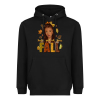 Black Just a girl who loves Fall afro woman Heavyweight Hoodie - NancyCooperArtShop