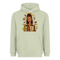 Matcha Just a girl who loves Fall afro woman Heavyweight Hoodie - NancyCooperArtShop