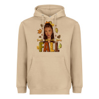 Mushroom Just a girl who loves Fall afro woman Heavyweight Hoodie - NancyCooperArtShop