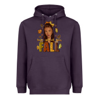 Plum Just a girl who loves Fall afro woman Heavyweight Hoodie - NancyCooperArtShop