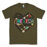 Army Green retro maestra word Classic Tee - JahusDesignShop