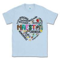 Dusty Blue retro maestra word Classic Tee - JahusDesignShop