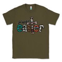 Army Green Happy Easter Classic Tee - CowhideDigitalArt