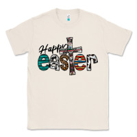Natural Happy Easter Classic Tee - CowhideDigitalArt