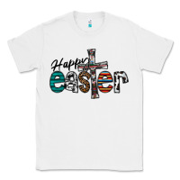 White Happy Easter Classic Tee - CowhideDigitalArt