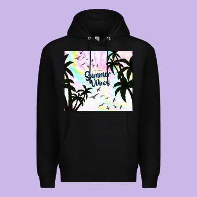 Summer Vibes With Birds Premium Hoodie Designed By Tumblerdesignbyshophia