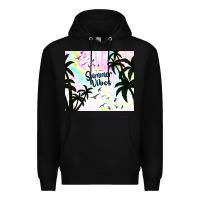 Black summer vibes with birds Premium Hoodie - TumblerDesignByShophia