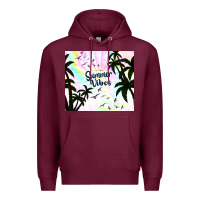 Burgundy summer vibes with birds Premium Hoodie - TumblerDesignByShophia