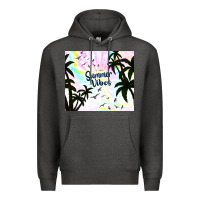 Charcoal Heather summer vibes with birds Premium Hoodie - TumblerDesignByShophia