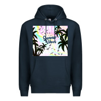 Navy summer vibes with birds Premium Hoodie - TumblerDesignByShophia
