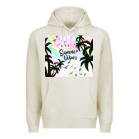 Oatmeal Heather summer vibes with birds Premium Hoodie - TumblerDesignByShophia