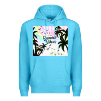 Ocean Blue summer vibes with birds Premium Hoodie - TumblerDesignByShophia