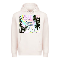 Pale Pink summer vibes with birds Premium Hoodie - TumblerDesignByShophia
