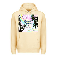 Pina Colada summer vibes with birds Premium Hoodie - TumblerDesignByShophia