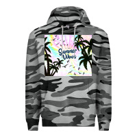 Slate Camo summer vibes with birds Premium Hoodie - TumblerDesignByShophia