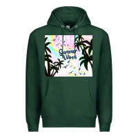 Sports Green summer vibes with birds Premium Hoodie - TumblerDesignByShophia