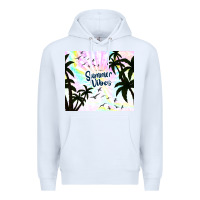 White summer vibes with birds Premium Hoodie - TumblerDesignByShophia