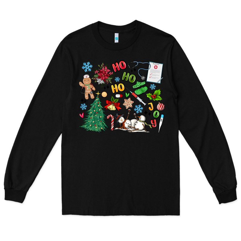 Nurse Christmas Long Sleeve Tee by MaliasSmallBusiness | Teevron