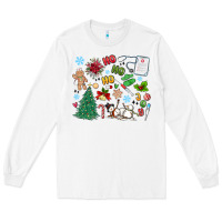 White nurse christmas Long Sleeve Tee - MaliasSmallBusiness