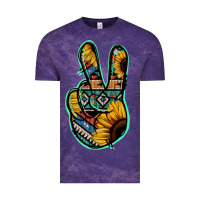 Cloud Purple Aztec Sunflower Peace Sign Vintage Tee - Jasminsmagicworld