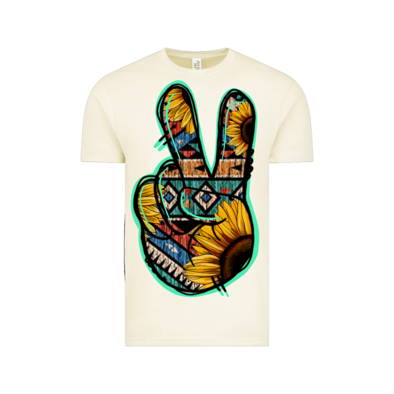 Aztec Sunflower Peace Sign Vintage Tee by Jasminsmagicworld | Teevron