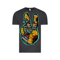 Vintage Black Aztec Sunflower Peace Sign Vintage Tee - Jasminsmagicworld