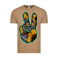 Vintage Coffee Aztec Sunflower Peace Sign Vintage Tee - Jasminsmagicworld