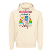Sandshell unicorns are born in july Zipper Hoodie - Jasminsmagicworld