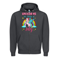 Smoke unicorns are born in july Zipper Hoodie - Jasminsmagicworld