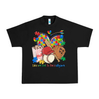 Black take me out to the ballgame  autism baseball Urban Heavy Tee - MaliasSmallBusiness